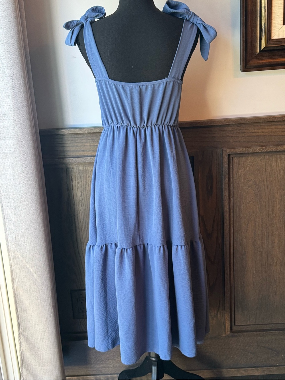 See You Monday light blue Tie-Shoulder Midi Dress large - Picture 4 of 9